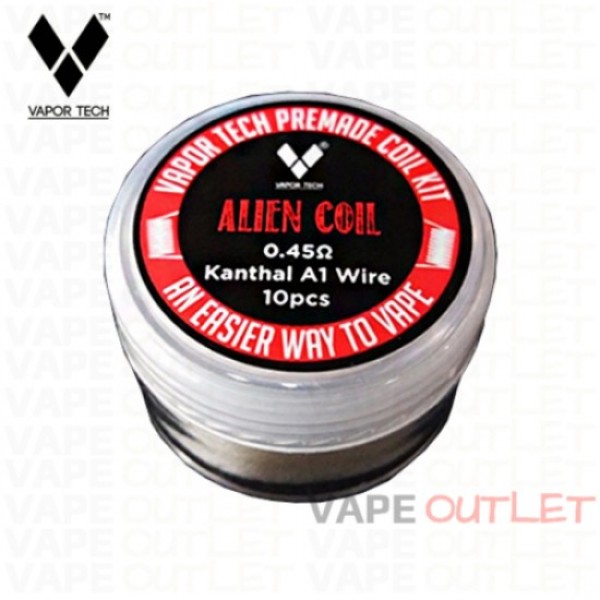 VAPOR TECH PREMADE ALIEN COILS 10PCS