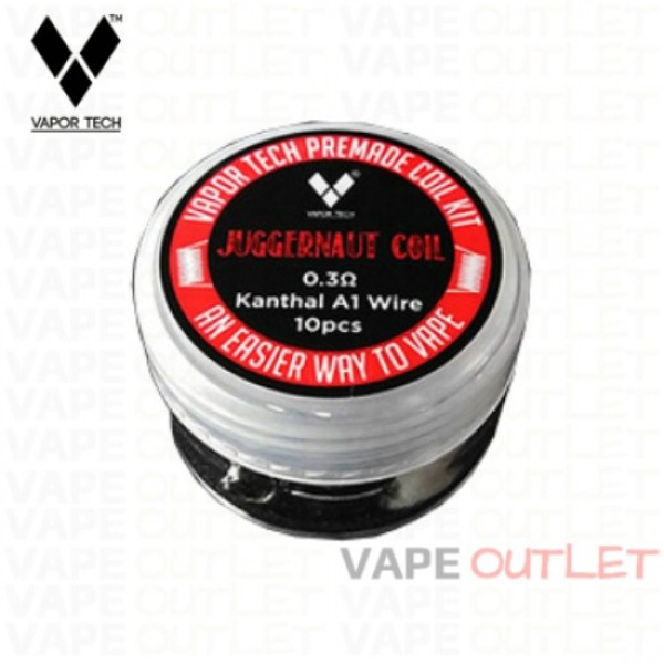 VAPOR TECH PREBUILT JUGGERNAUT COILS 10PCS