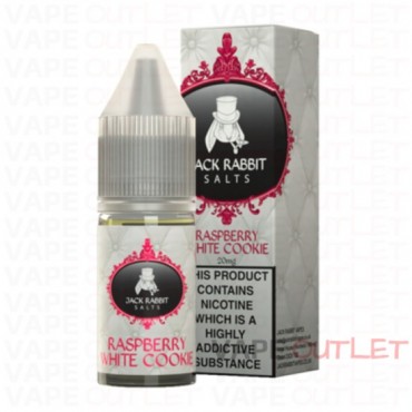 Jack Rabbit Nic Salt Eliquid Raspberry White Cookie 10ml