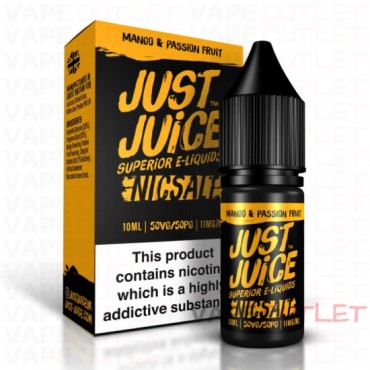 Just Juice Nic Salt Eliquid Mango & Passion Fruit 10ml